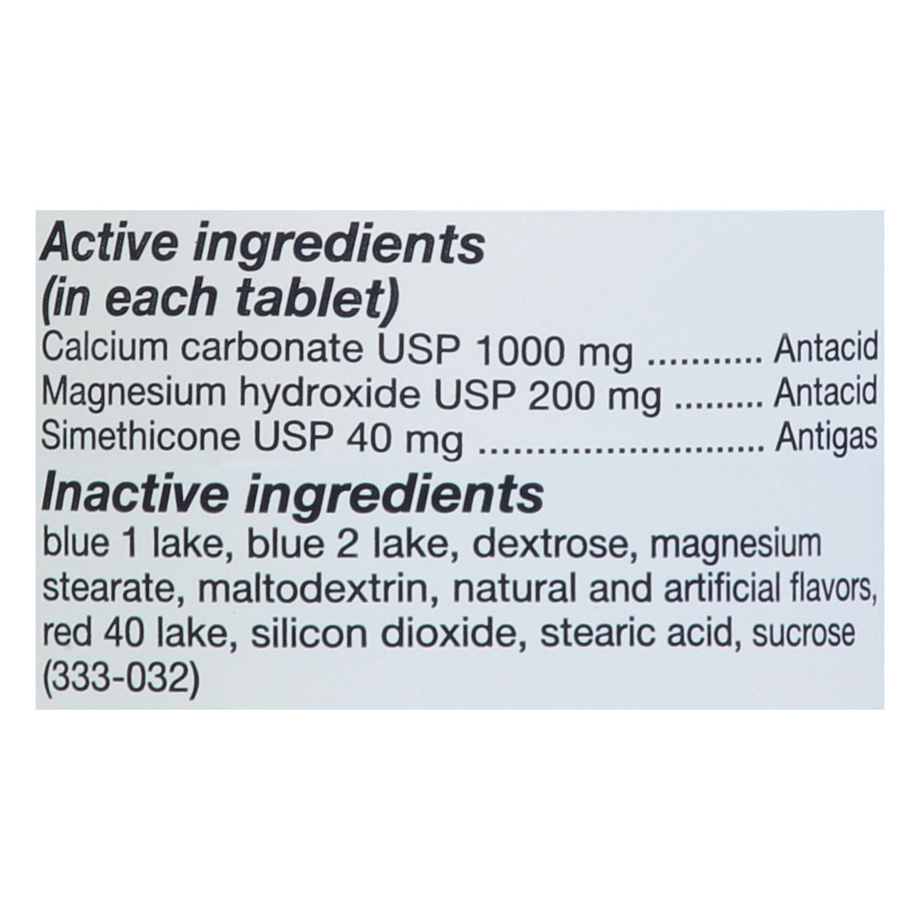Rolaids Advanced Assorted Berries Multi-Symptom Antacid Plus Anti-Gas 60 Chewable Tablets