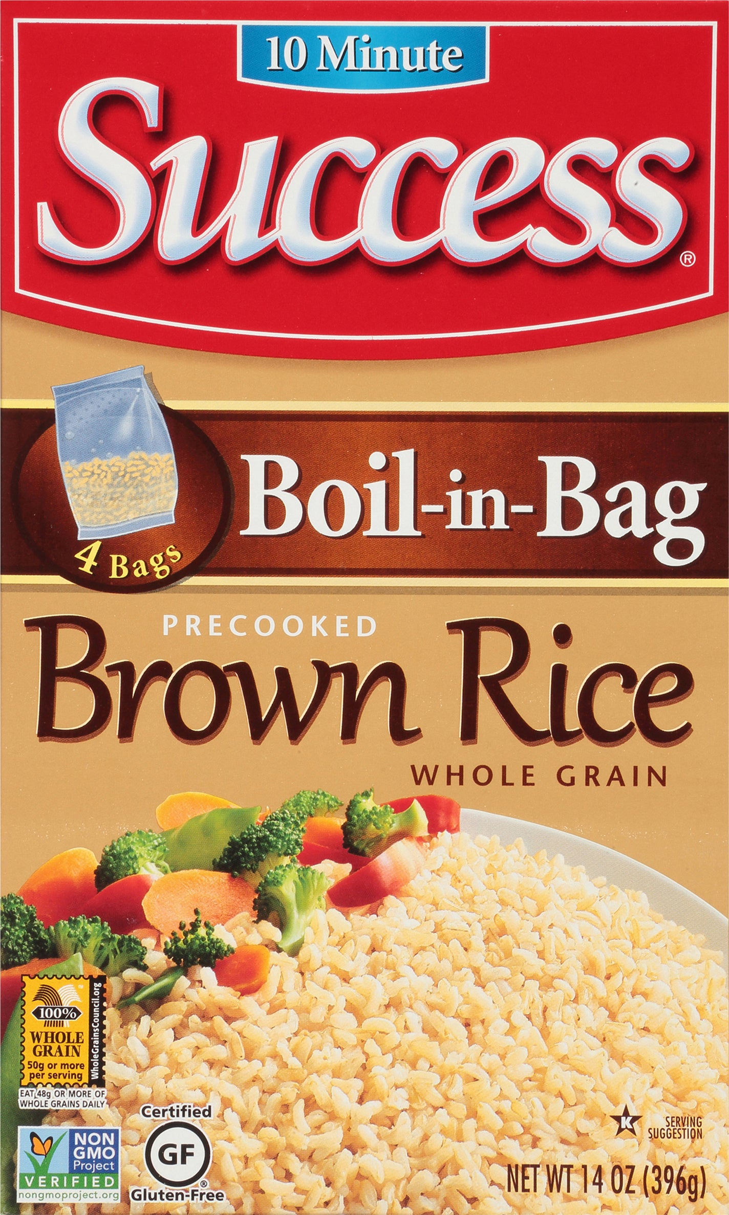 Success Boil-in-Bag Whole Grain Brown Rice 4 ea