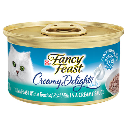 Purina Fancy Feast Wet Cat Food, Creamy Delights Tuna Feast in a Creamy Sauce - 3 oz. Can