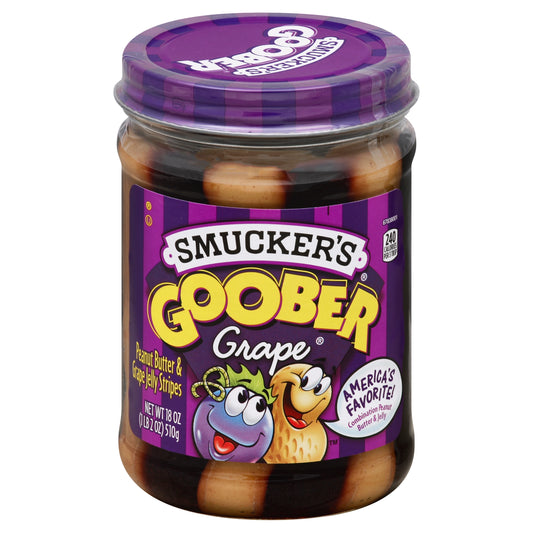 Smucker's Peanut Butter & Grape Jelly Stripes 18 oz