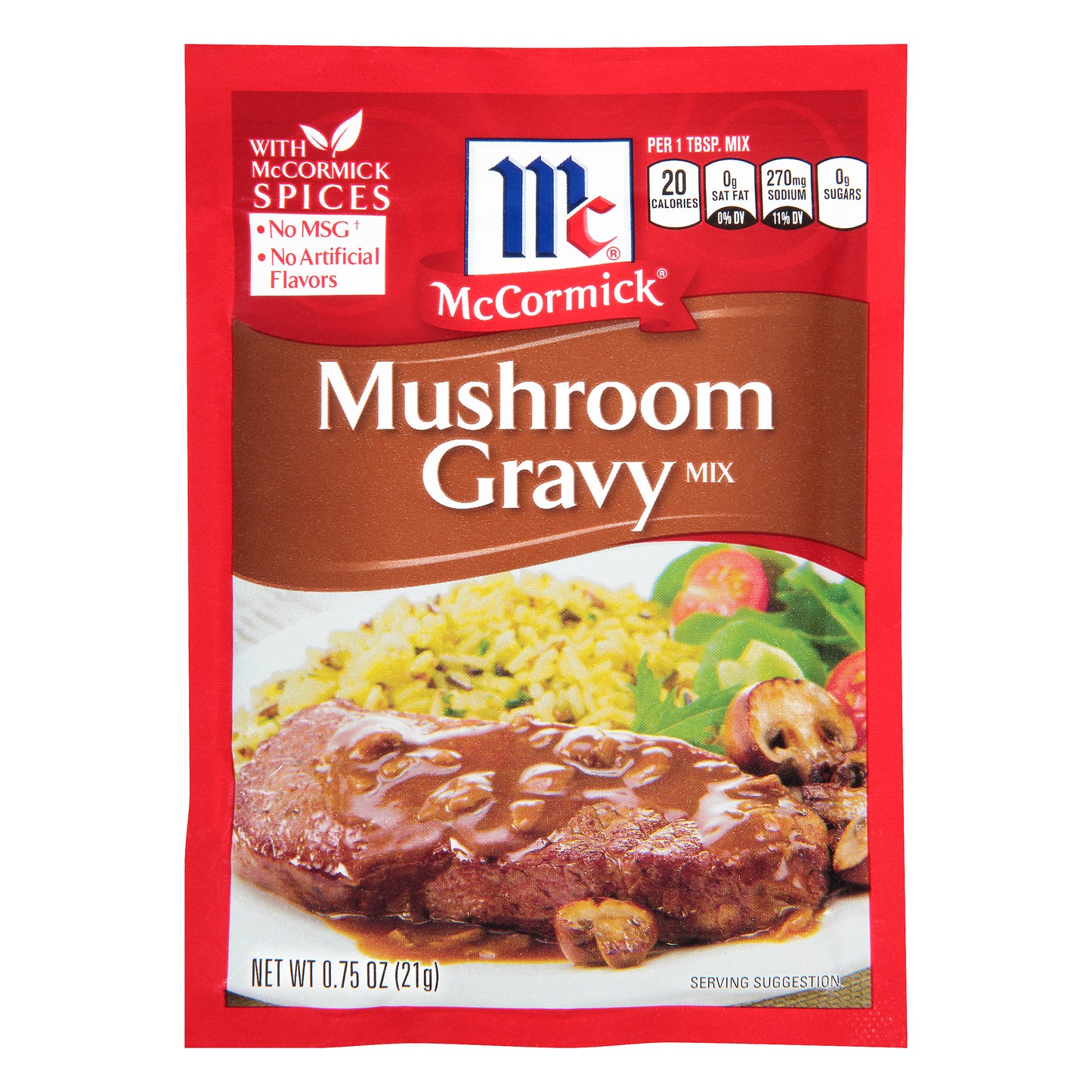 McCormick® Mushroom Gravy Mix 0.75 oz. Packet