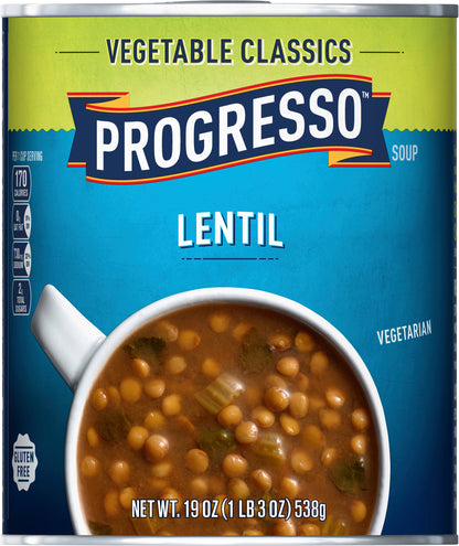 Progresso Vegetable Classics Soup, Lentil, 19 oz