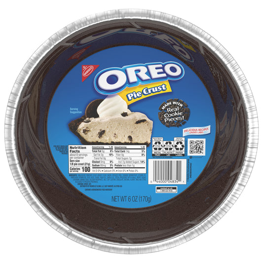 MONDELEZ GLOBAL LLC (SNACKS US) OREO LABEL - OREO - PIE CRUST - 6Z - 044000048341 - BE - H2R - WAVE