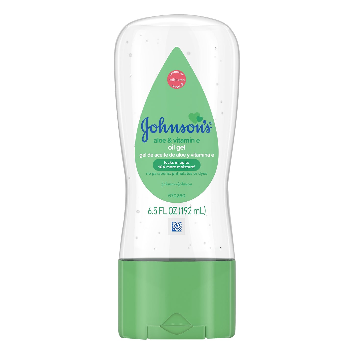 Johnsons Aloe & Vitamin E Oil Gel 6.5 oz