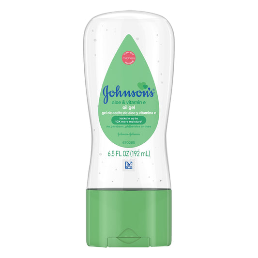 Johnsons Aloe & Vitamin E Oil Gel 6.5 oz