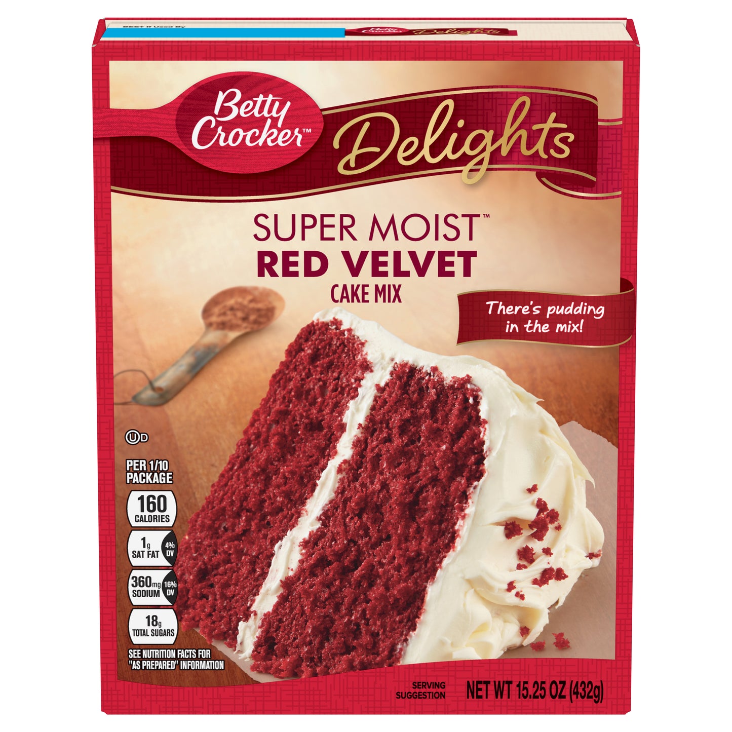 Betty Crocker Delights Super Moist Red Velvet Cake Mix 15.25 oz
