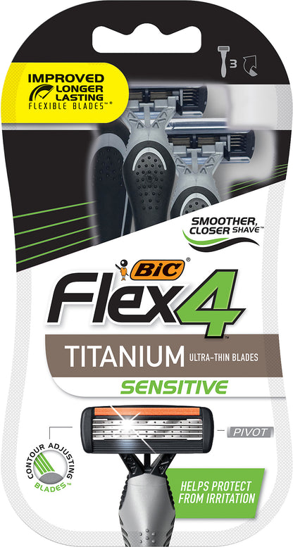BiC Flex 4 Titanium Sensitive Razors 1 ea