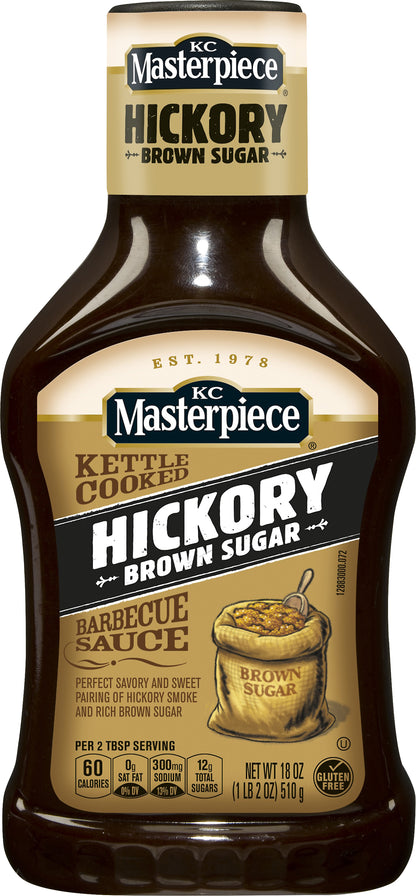 KC Masterpiece Kettle Cooked Hickory Brown Sugar Barbecue Sauce 18 oz