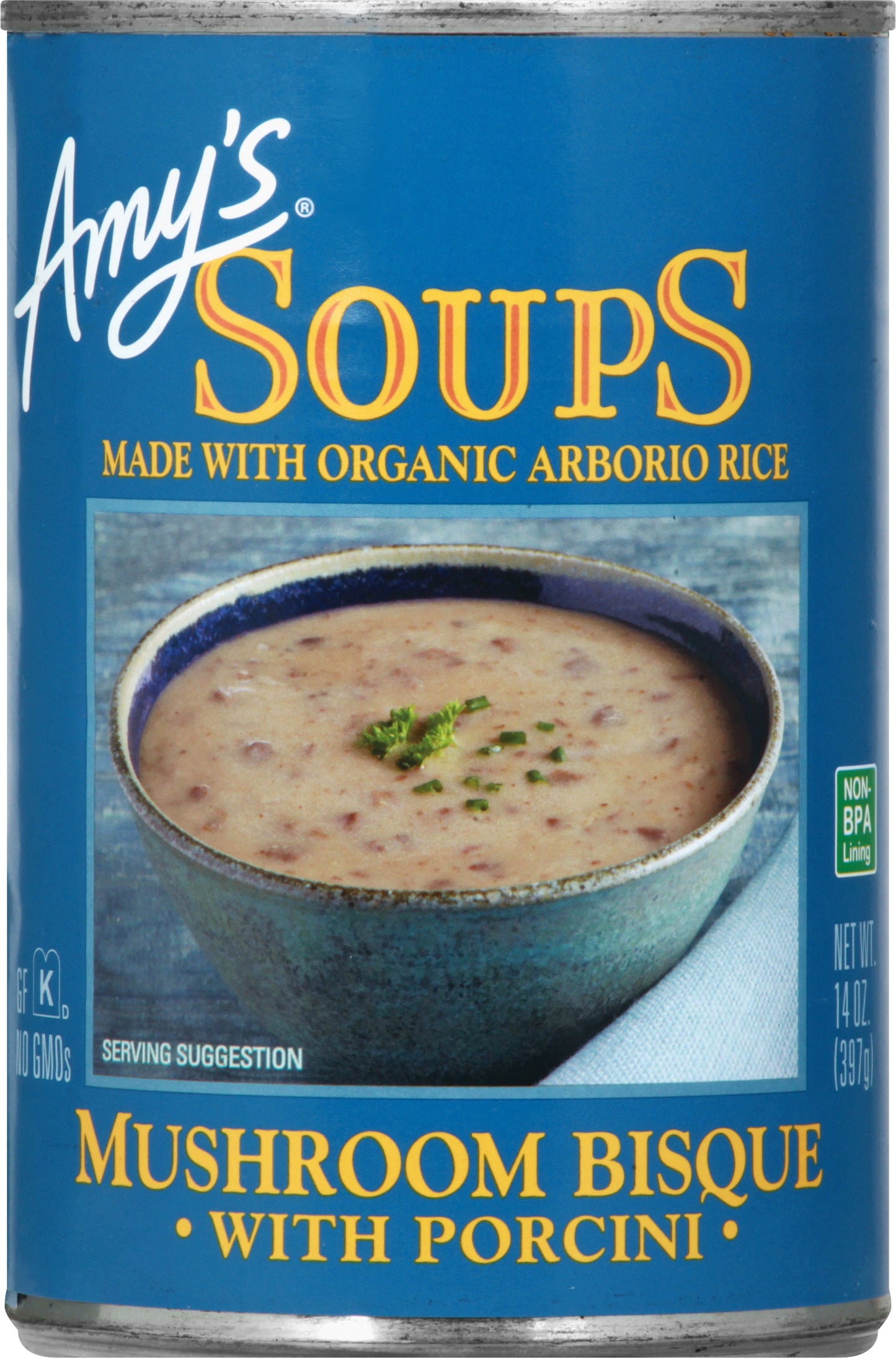 Amy's Mushroom Bisque with Porcini Soup 14 oz