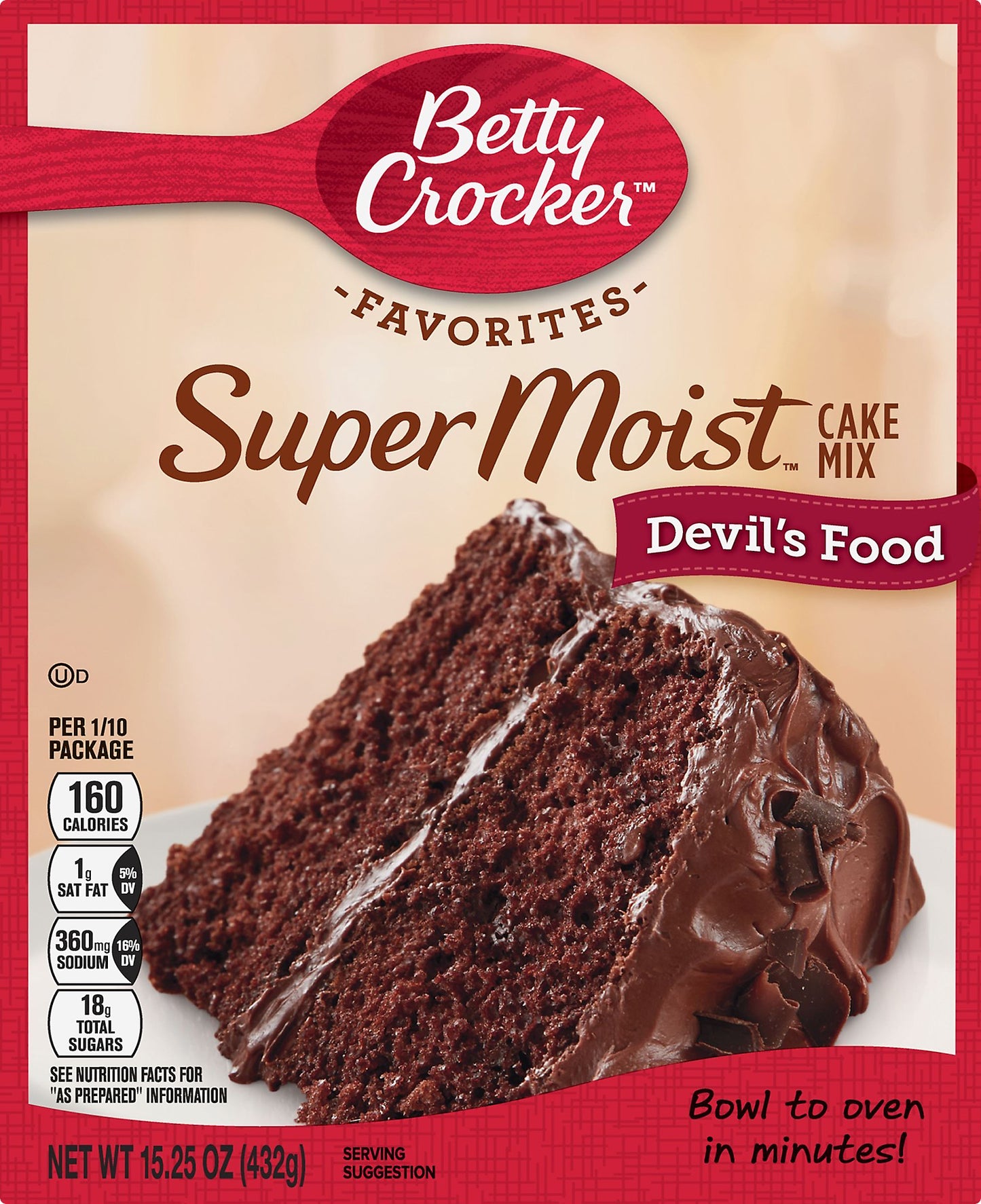 Betty Crocker Super Moist Devil's Food Cake Mix 15.25 oz