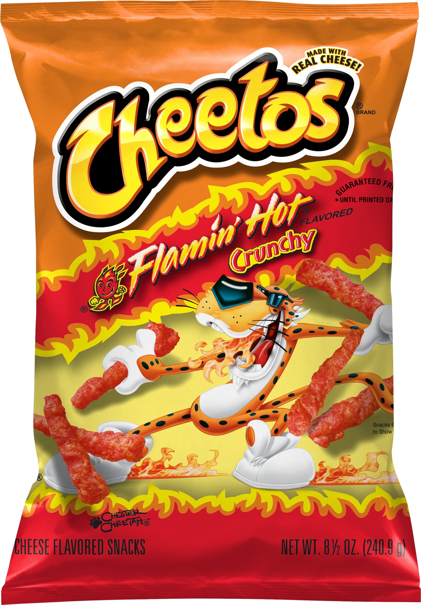 Cheetos Crunchy Flamin' Hot Flavored Cheese Flavored Snacks 8.5 oz