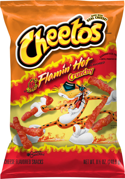 Cheetos Crunchy Flamin' Hot Flavored Cheese Flavored Snacks 8.5 oz