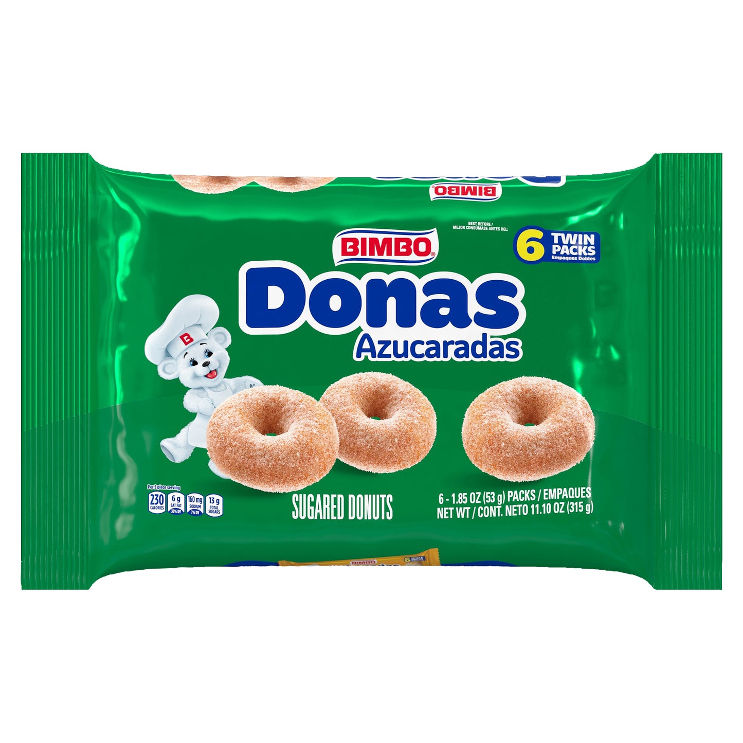 Bimbo Donas Azucaradas MP 6 Pack 11.10 Oz