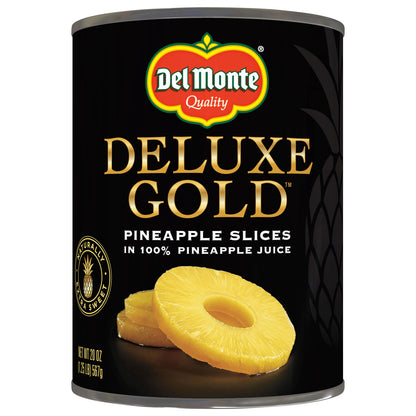 Del Monte Deluxe Gold in Pineapple Juice Pineapple Slices 20 oz