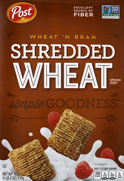 Shredded Wheat Wheat 'N Bran Cereal 18 oz