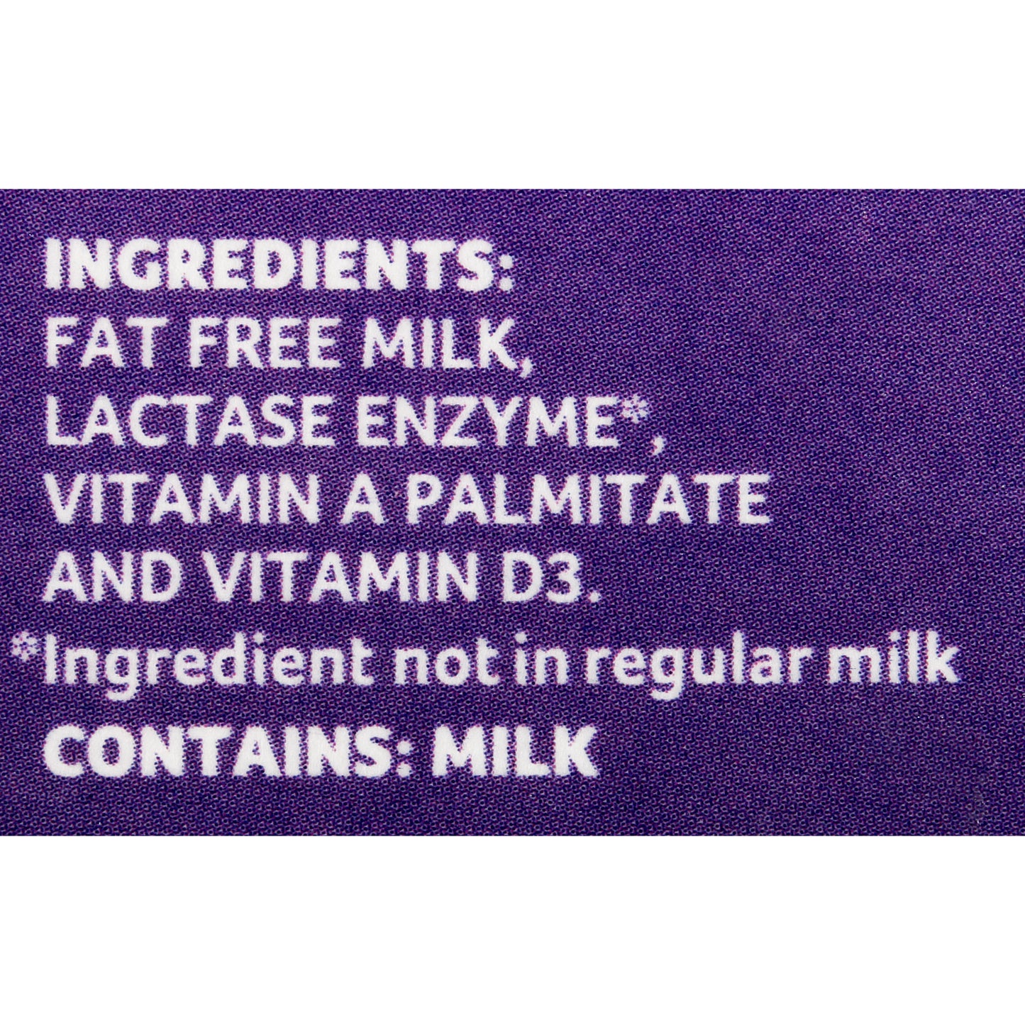 Lactaid® 100% Lactose Free Fat Free Milk 0.5 gal. Carton
