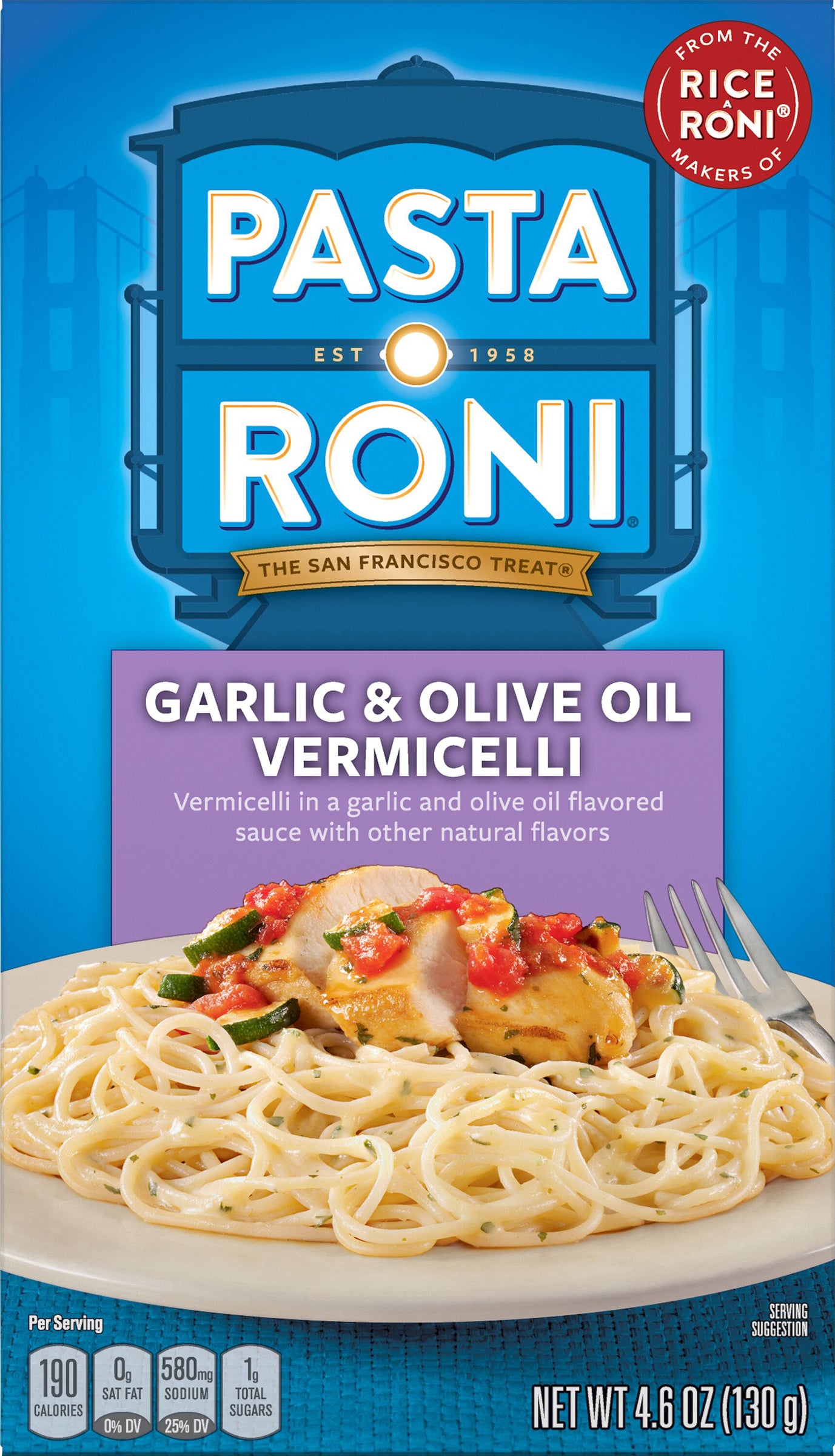 Pasta Roni Vermicelli Garlic & Olive Oil Flavored 4.6 Oz