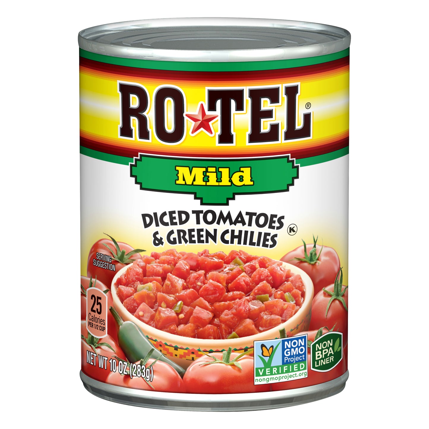RO-TEL Mild Diced Tomatoes & Green Chillies 10 oz