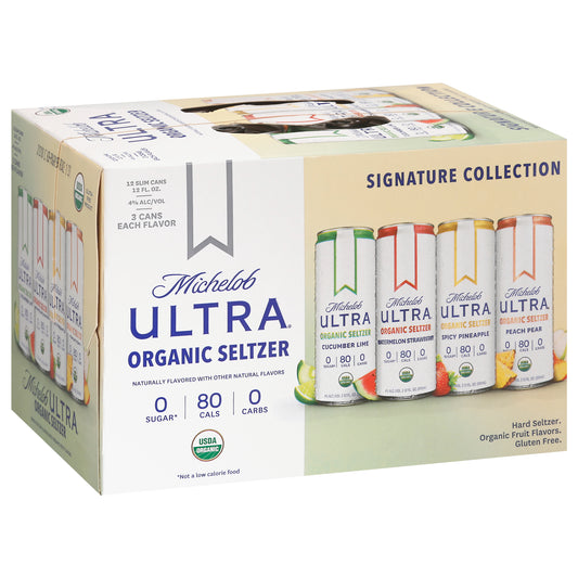 Michelob Ultra Organic Signature Collection Hard Seltzer 12 - 12 fl oz Slim Cans