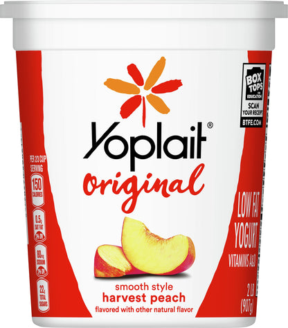 Yoplait Smooth Style Original Low Fat Harvest Peach Yogurt 2 lb