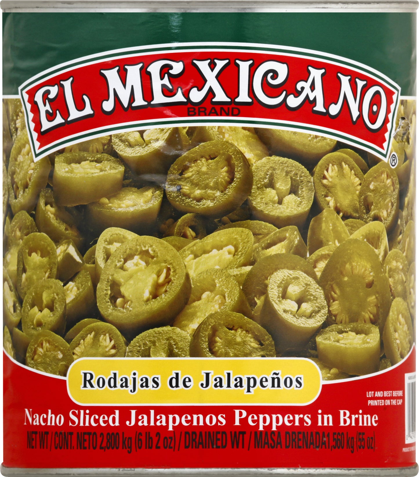 El Mexicano Nacho Sliced Jalapenos Peppers 98 oz