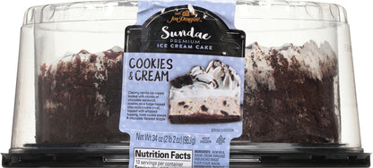 Jon Donaire™ Sundae Cookies & Cream Premium Ice Cream Cake 34 oz. Clamshell