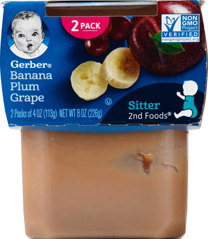 Gerber Banana Plum Grape 2 ea