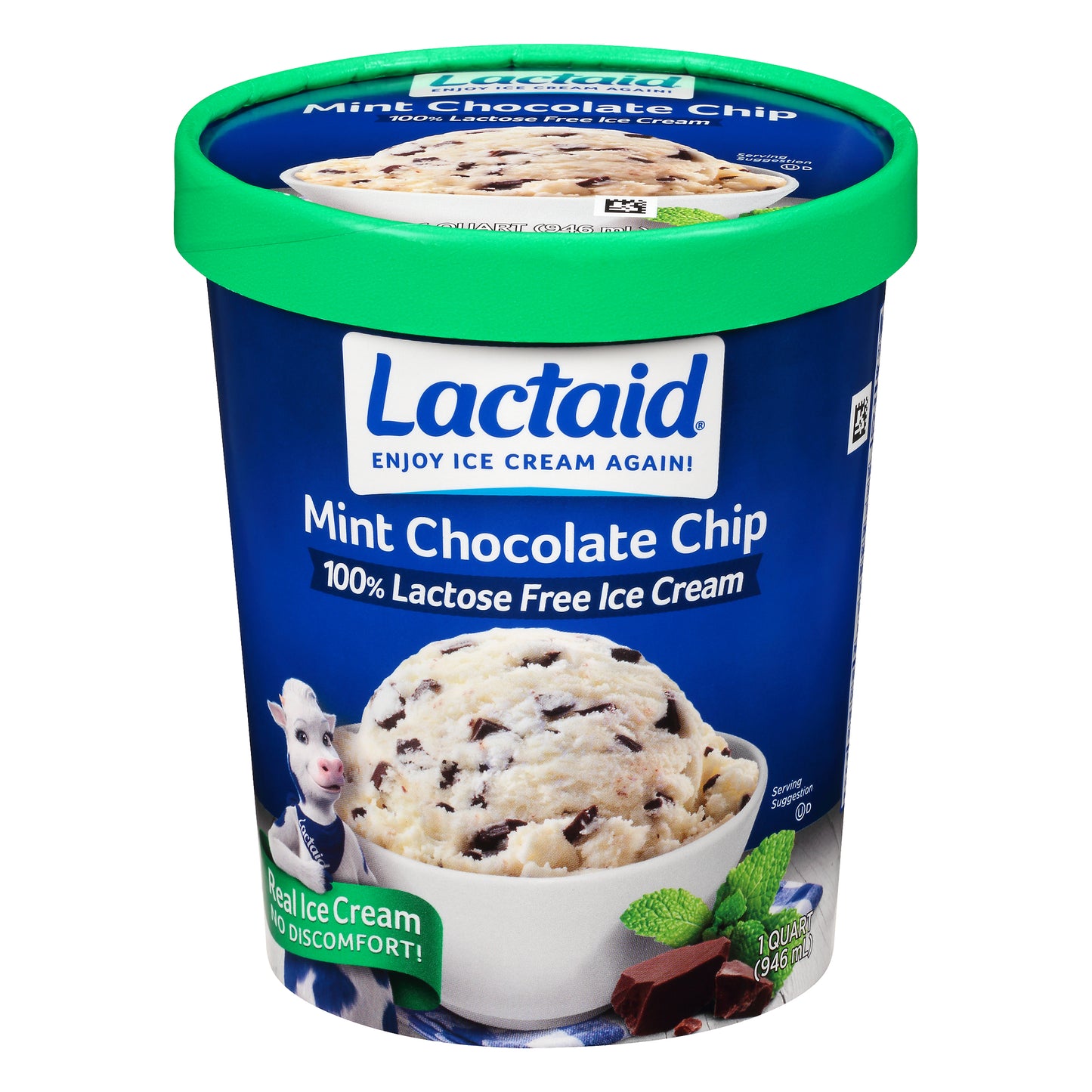Lactaid® Mint Chocolate Chip 100% Lactose Free Ice Cream 1 qt. Tub
