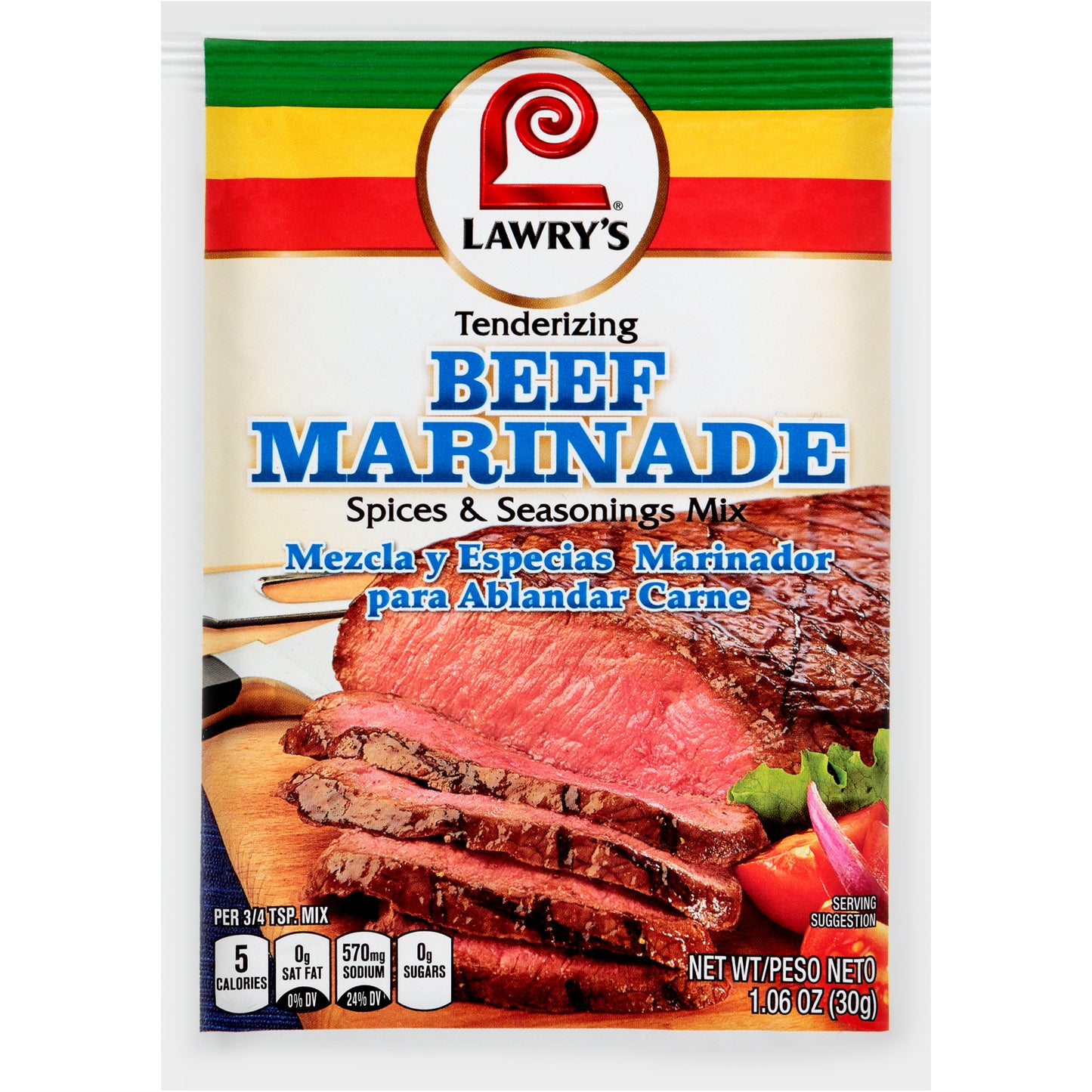 Lawry's® Tenderizing Beef Marinade Spices & Seasonings Mix 1.06 oz. Packet