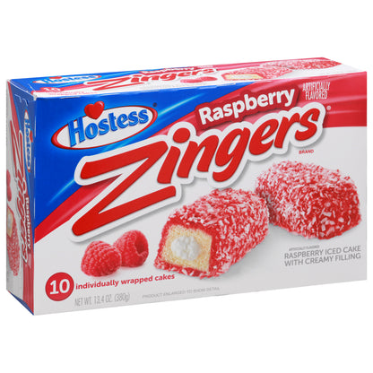 Hostess Zingers Raspberry Iced Cake 10 ea