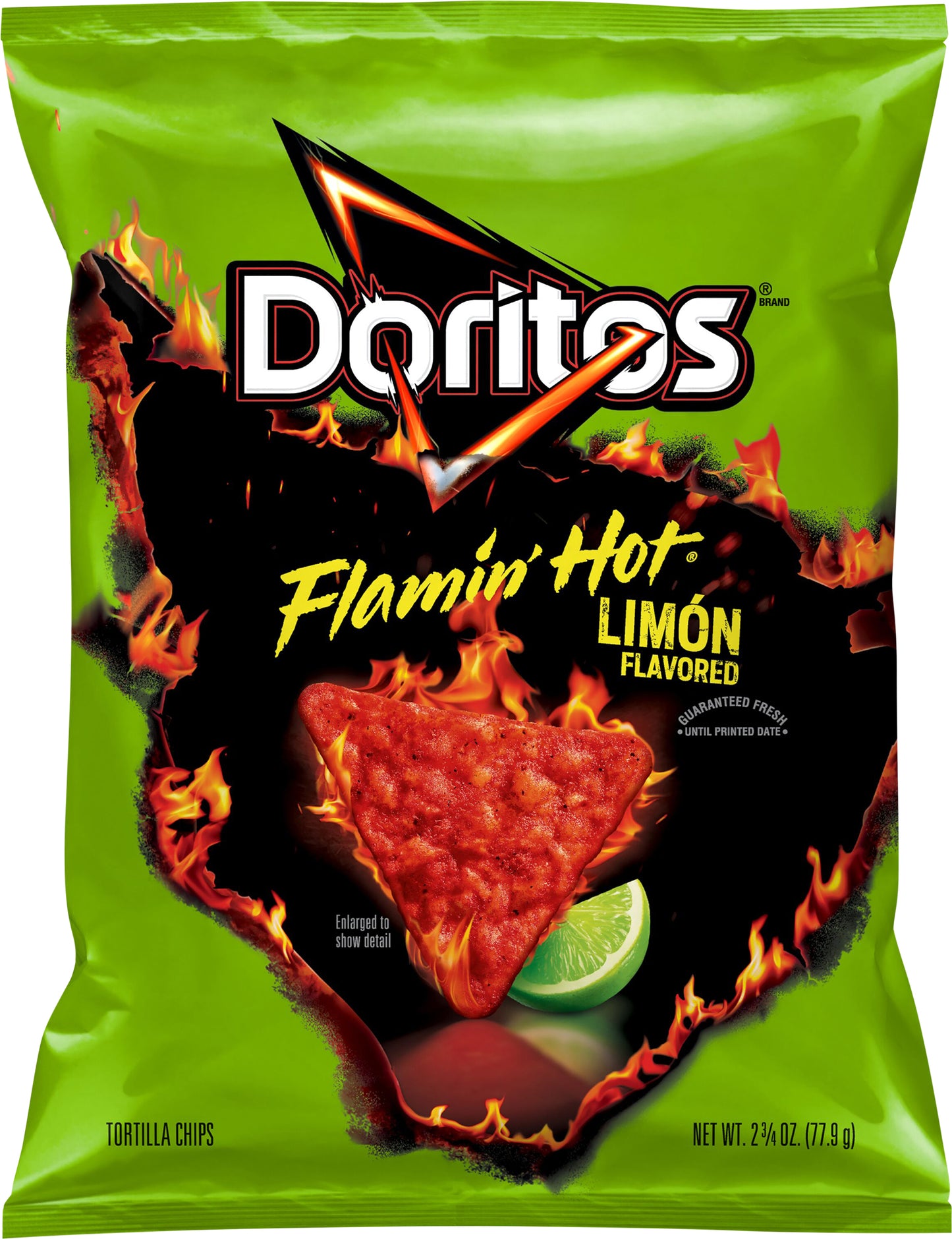 Doritos Flavored Tortilla Chips Flamin' Hot Limon 2 3/4 Oz