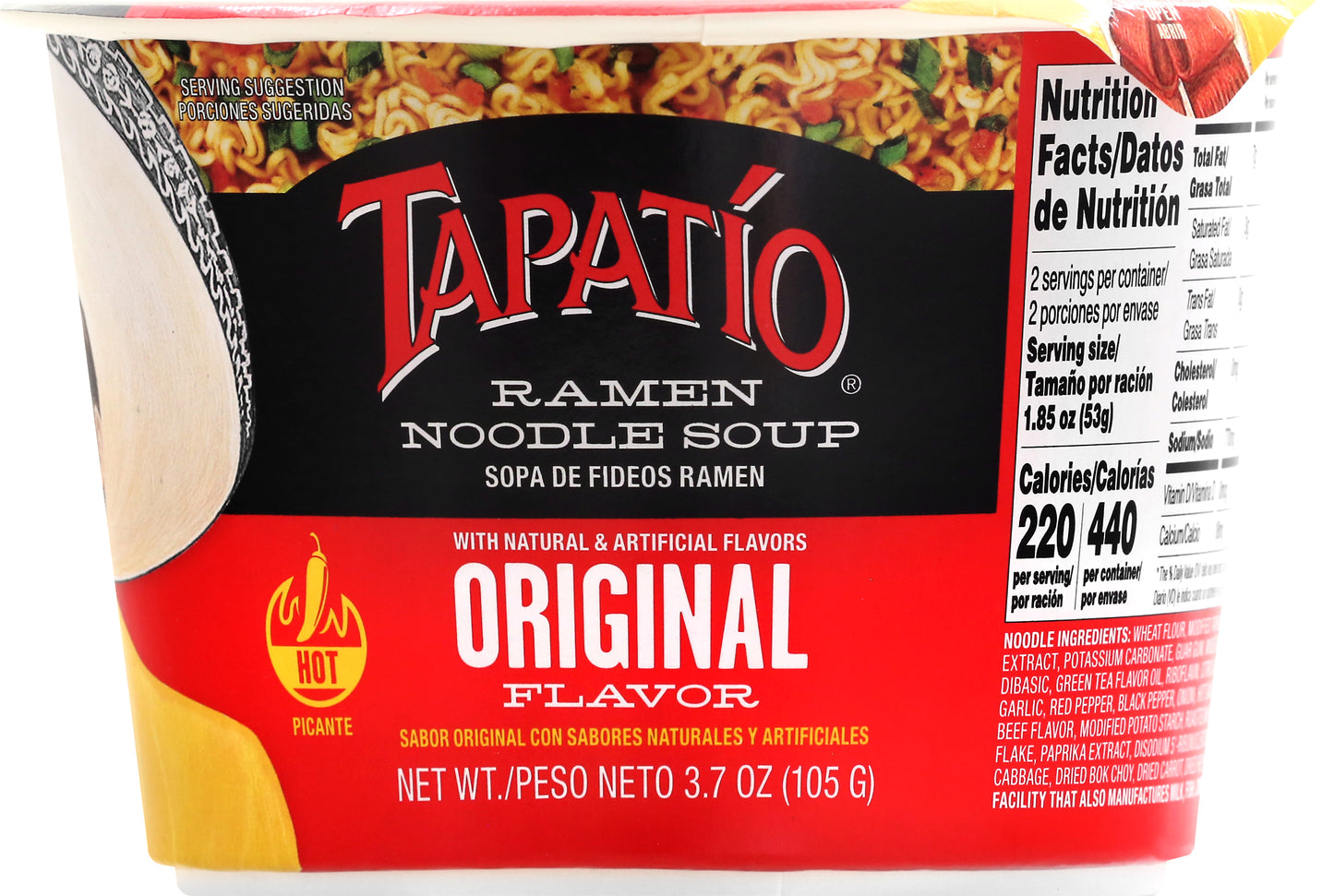 Tapatio Original Flavor Ramen Noodle Soup 3.7 oz