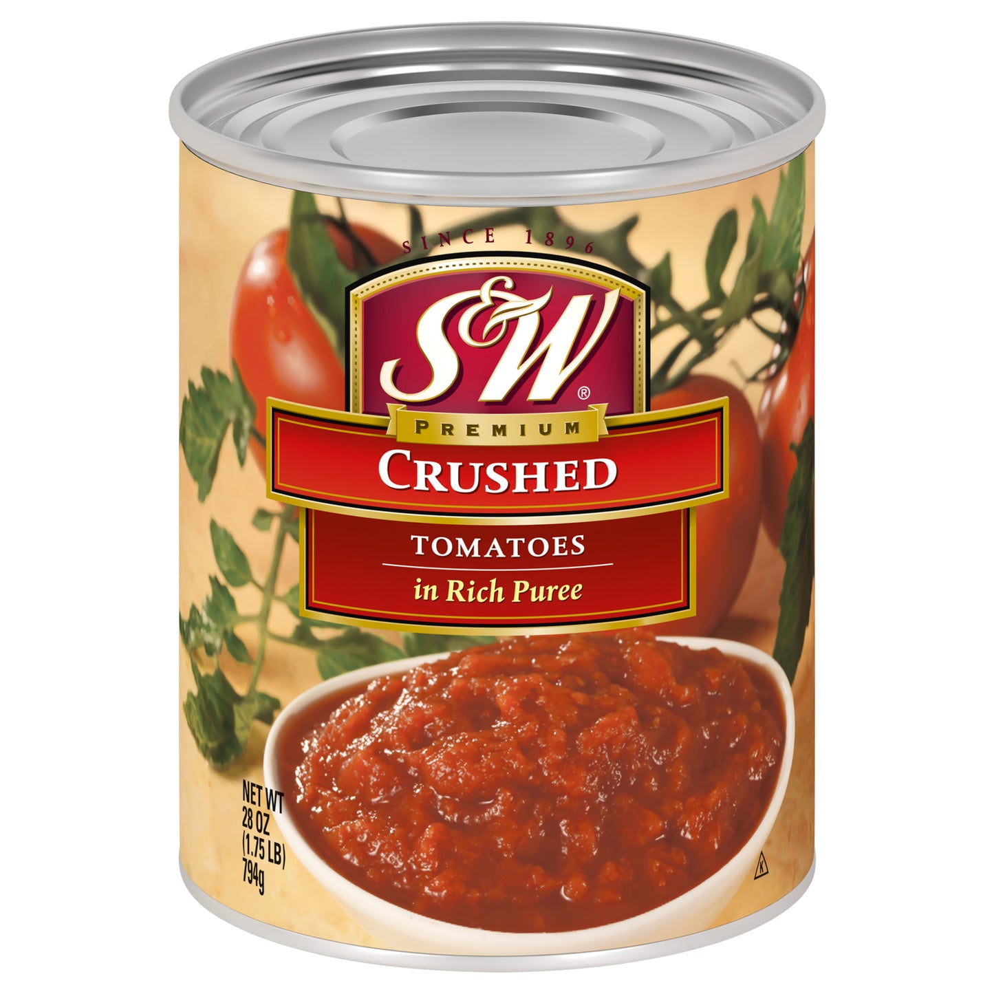S&W Premium Crushed Tomatoes 28 oz