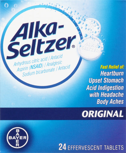 Alka-Seltzer Original Antacid Effervescent Tablets 24 ea Box