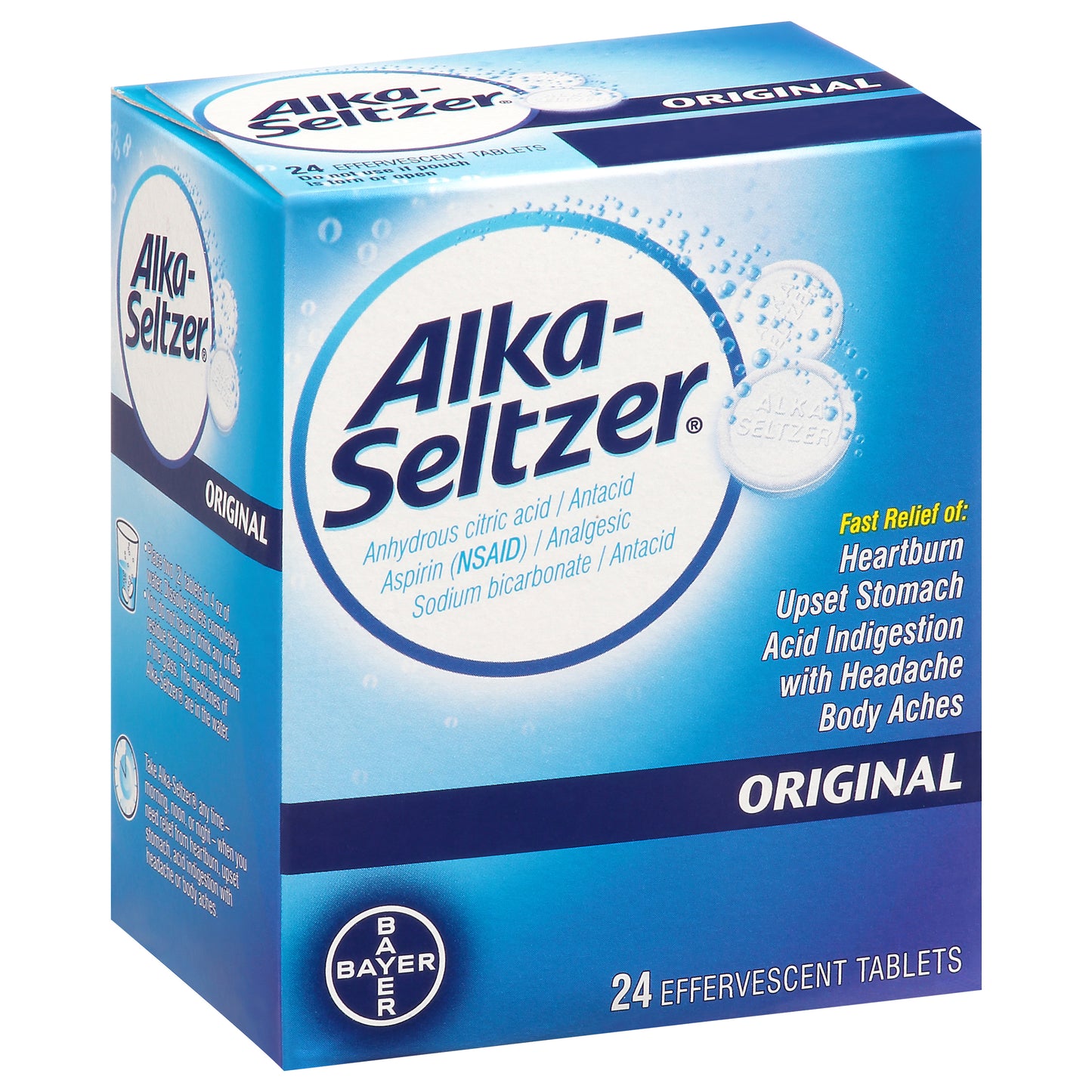Alka-Seltzer Original Antacid Effervescent Tablets 24 ea Box