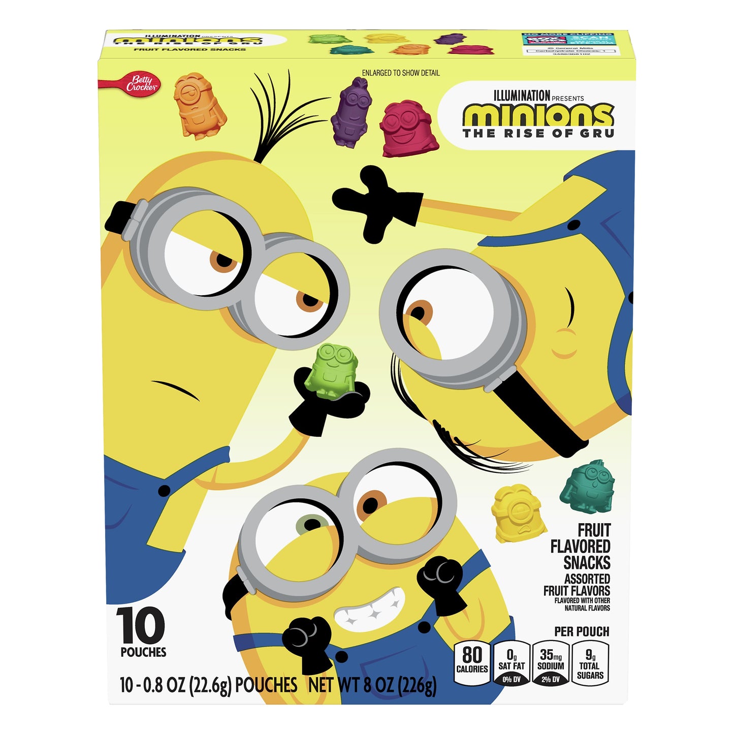 Minions 10 Pack Minions The Rise of Gru Assorted Fruit Flavors Fruit Flavored Snacks 10 ea