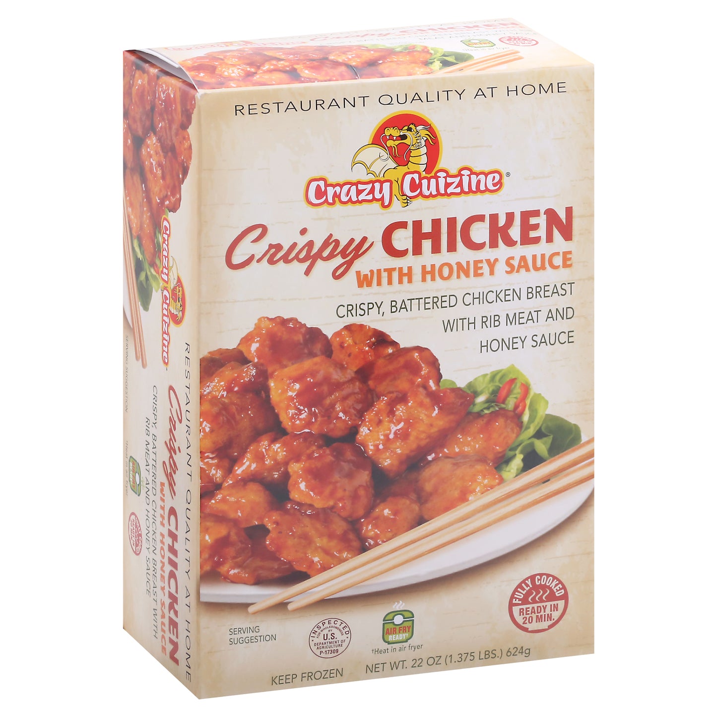 Crazy Cuizine Crispy Chicken with Honey Sauce 22 oz