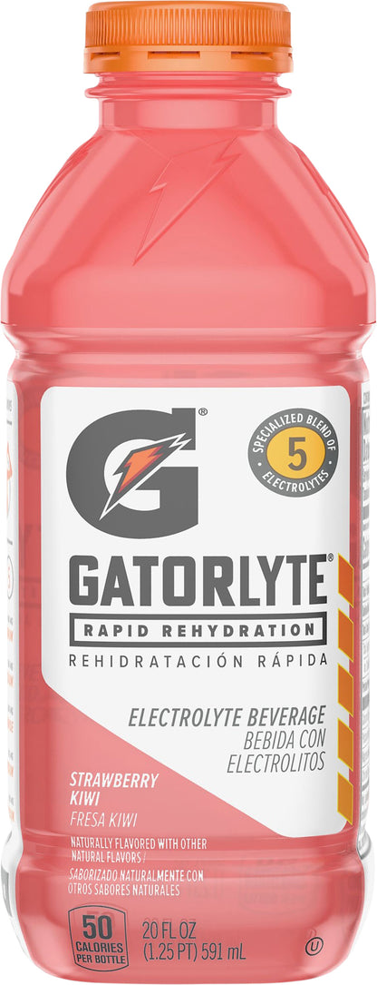 Gatorade Rapid Rehydration Electrolyte Beverage Strawberry Kiwi 20 Fl Oz Bottle