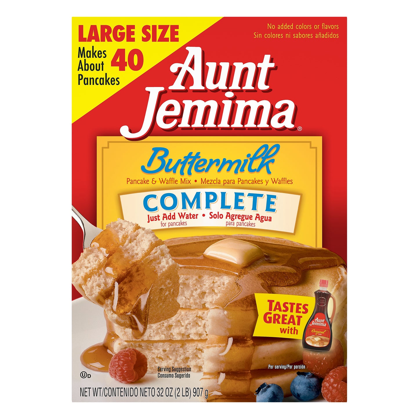 Aunt Jemima Large Size Complete Buttermilk Pancake & Waffle Mix 32 oz