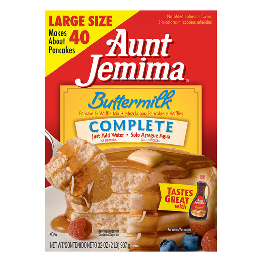 Aunt Jemima Large Size Complete Buttermilk Pancake & Waffle Mix 32 oz
