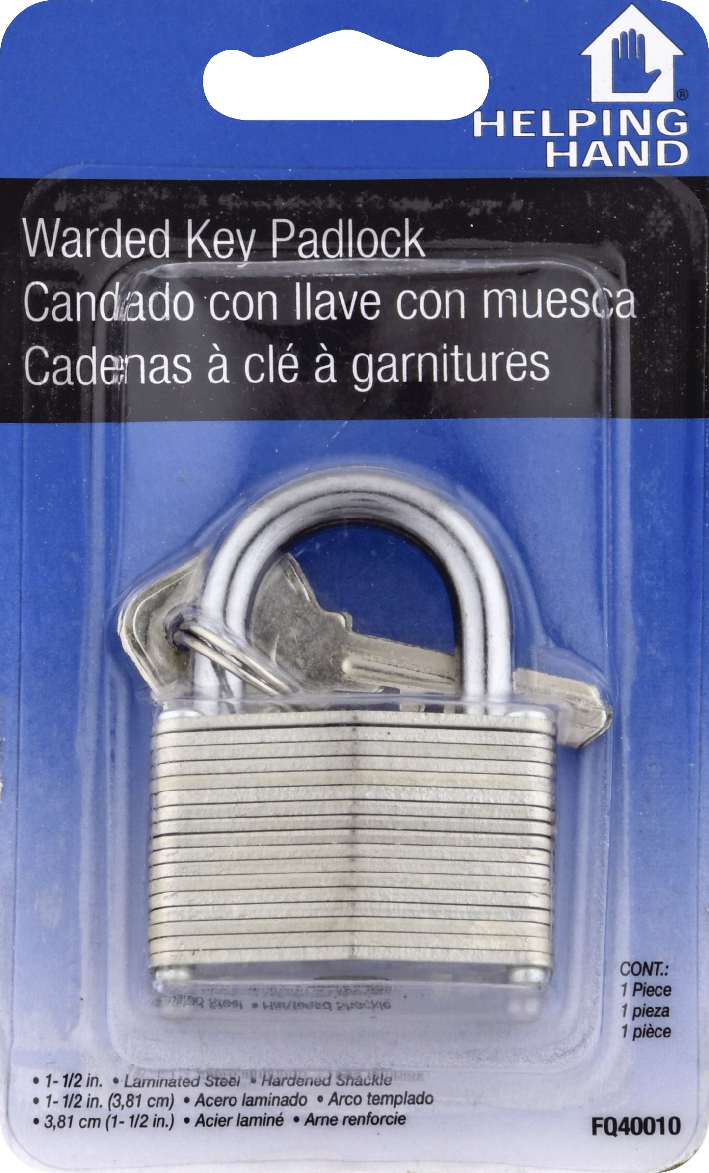 Helping Hand Warded Key Padlock 1 ea