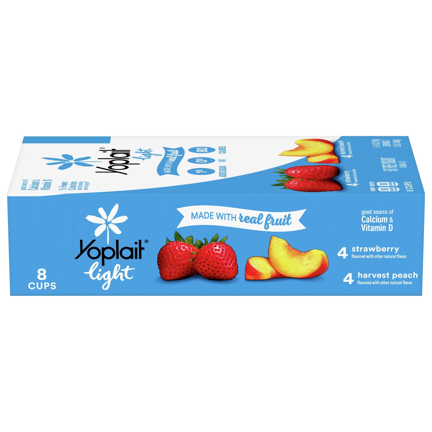 Yoplait Light Fat Free Strawberry/Harvest Peach Yogurt 8 ea