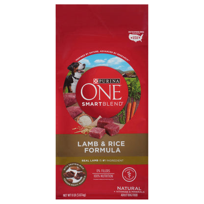 Purina ONE Natural Dry Dog Food, SmartBlend Lamb & Rice Formula - 8 lb. Bag