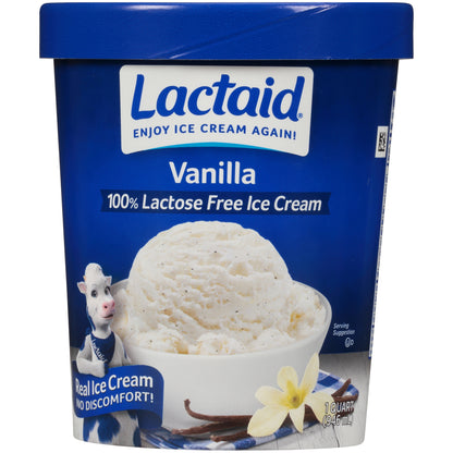 Lactaid® Vanilla 100% Lactose Free Ice Cream 1 qt. Tub