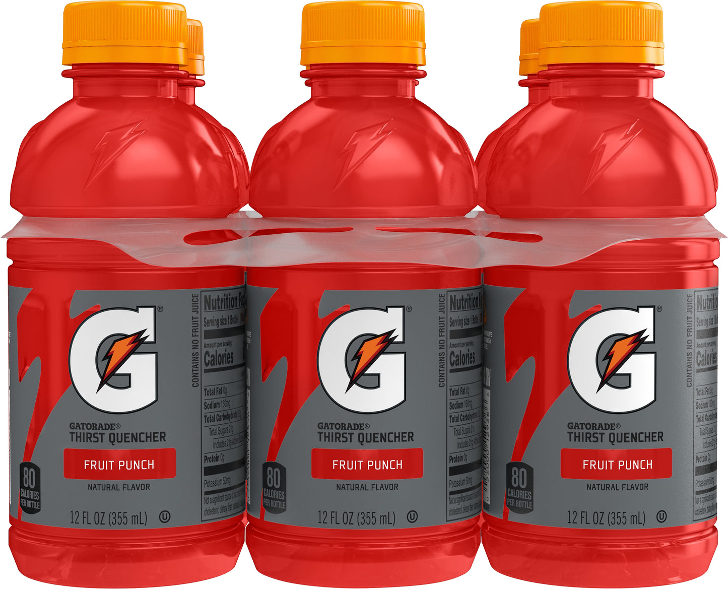 Gatorade 6 Pack Fruit Punch Thirst Quencher 6 ea