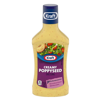 Kraft Creamy Poppyseed Salad Dressing, 16 fl oz Bottle