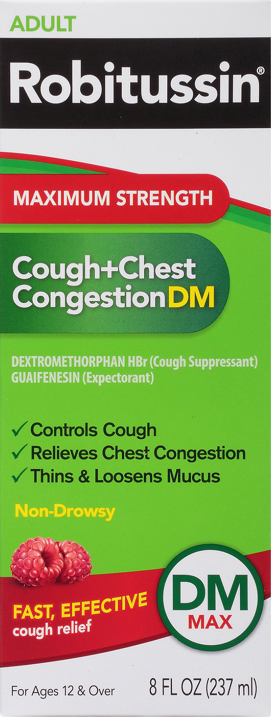 Robitussin Adult Non-Drowsy Maximum Strength Cough + Chest Congestion 8 oz