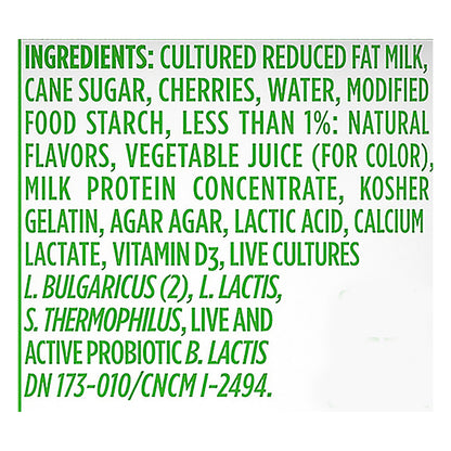 Activia Lowfat Probiotic Black Cherry Yogurt, 4 Oz. Cups, 4 Count