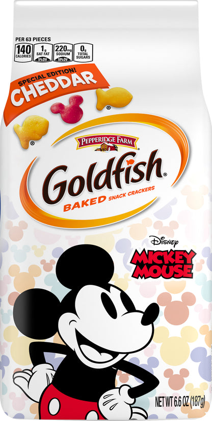 Goldfish Disney Mickey Mouse Cheddar Baked Snack Crackers 6.6 oz