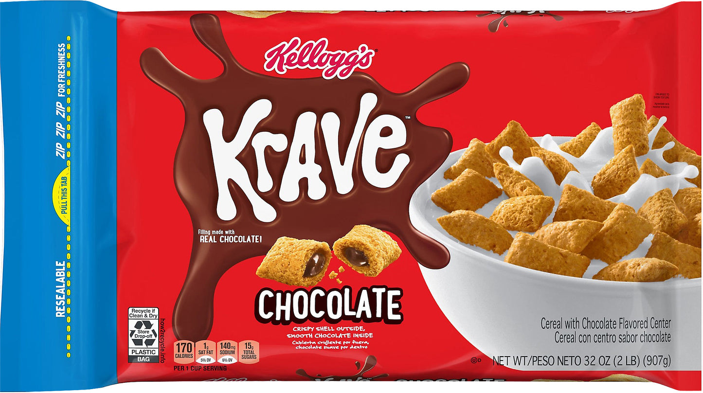 Krave Chocolate Cereal 32 OZ